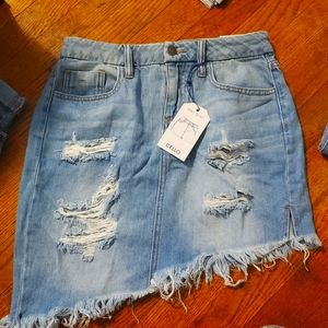 Mini jean skirt